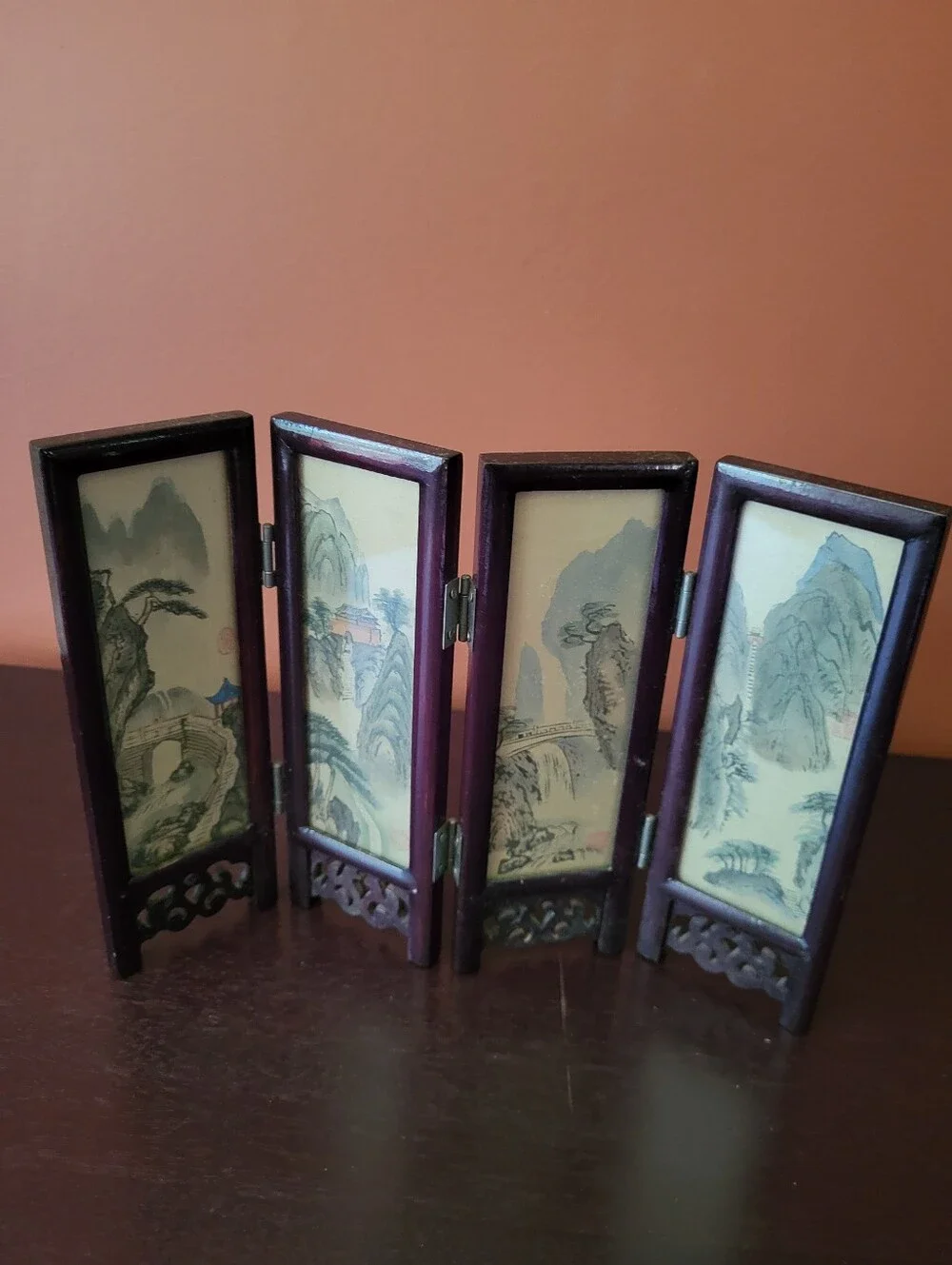 Dolls Set Antique Chinese Wood Screens
